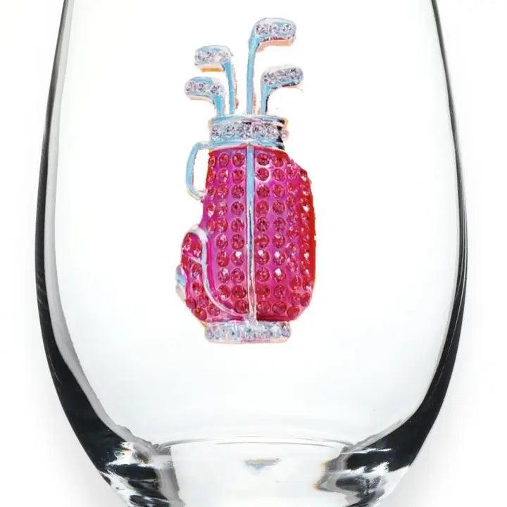 Jeweled Stemless Wine Glass