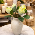 21 Inch King Protea Cynaroides White Real Touch