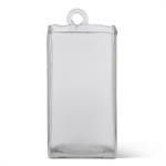 Hand-blown Square Clear Glass Hanging Vase