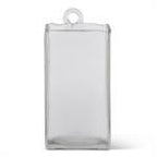 Hand-blown Square Clear Glass Hanging Vase