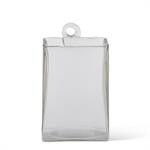 Hand-blown Square Clear Glass Hanging Vase