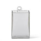 Hand-blown Square Clear Glass Hanging Vase