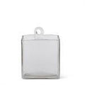 Hand-blown Square Clear Glass Hanging Vase