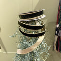 JME Velvet Metallic Dupion Fused Dark Green Ribbon