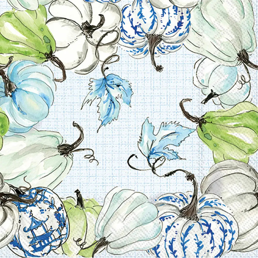 Lunch Napkin Chinoiserie Stacked Pumpkins