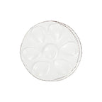 Vietri Lastra White Oyster Plate