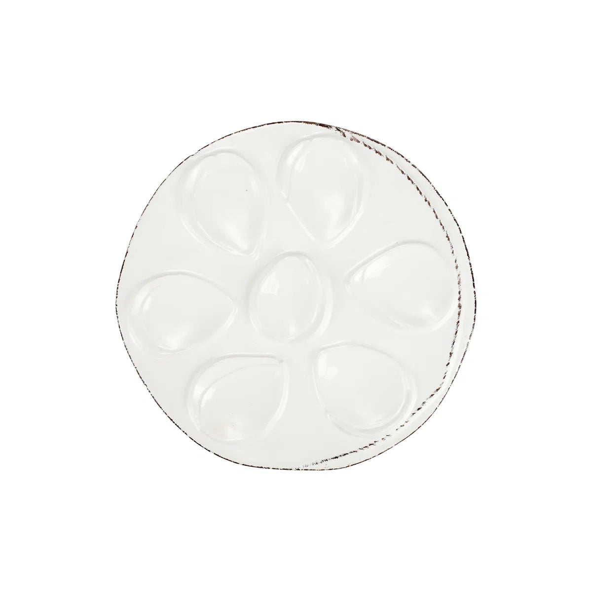 Vietri Lastra White Oyster Plate