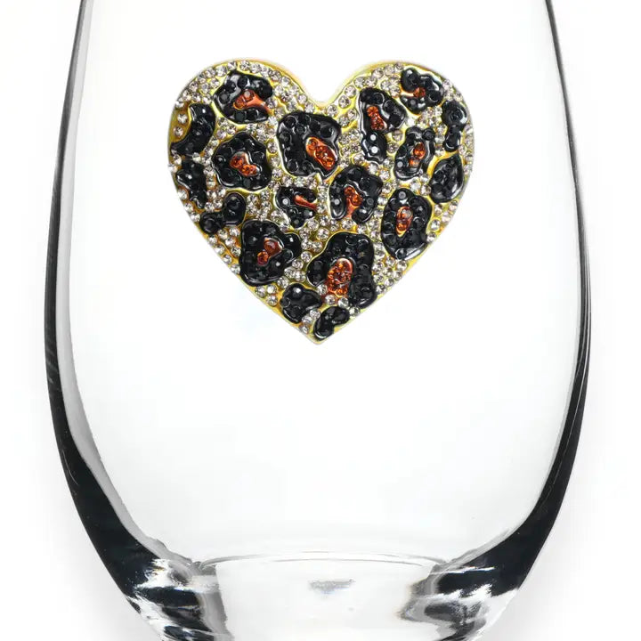 Jeweled Stemless Wine Glass