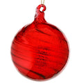 3.5 Inch Mercury Glass Swirl Ball Ornament