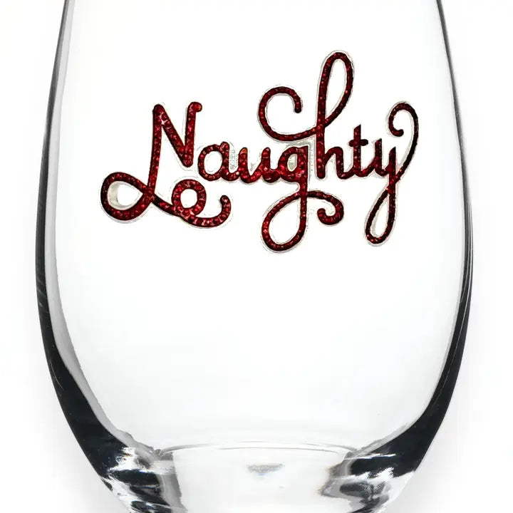 Jeweled Stemless Wine Glass