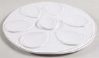 Vietri Lastra White Oyster Plate