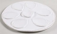 Vietri Lastra White Oyster Plate