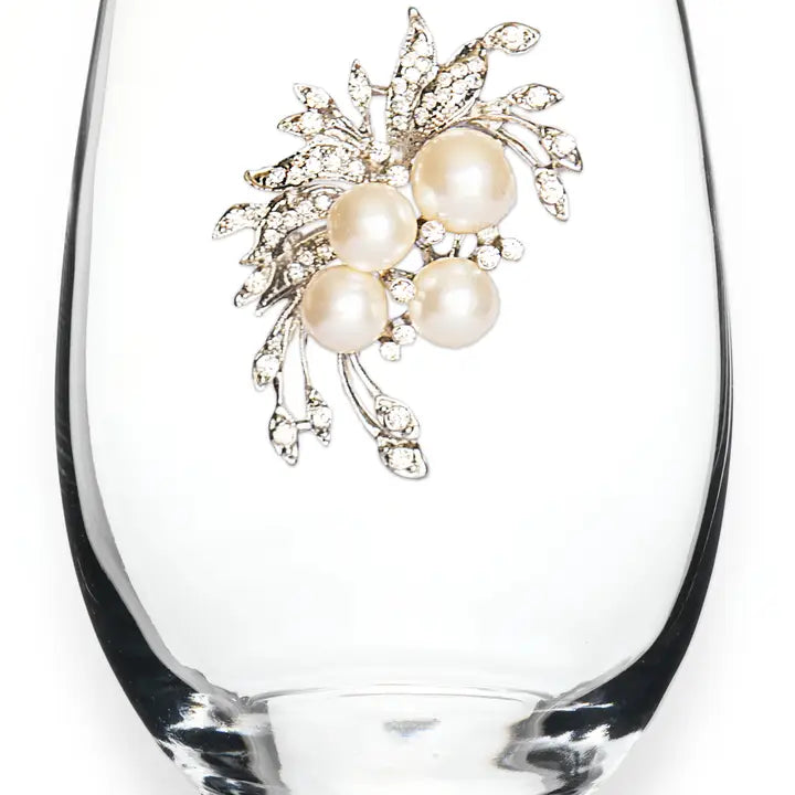Jeweled Stemless Wine Glass