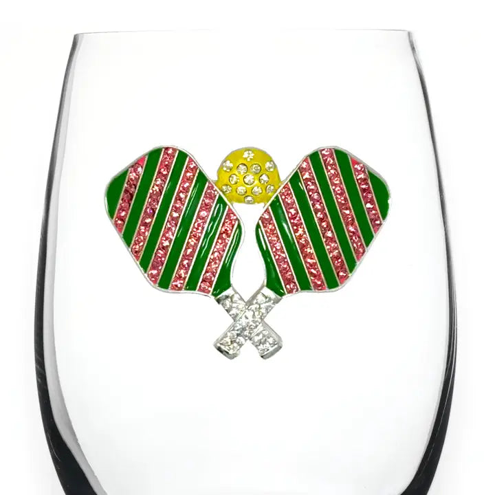 Jeweled Stemless Wine Glass