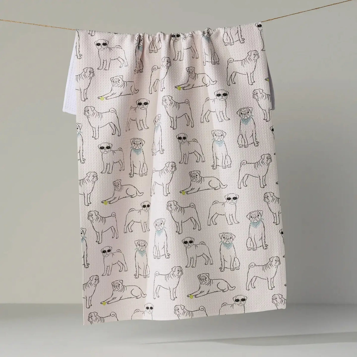 Geometry Dog Themed Tea Towels