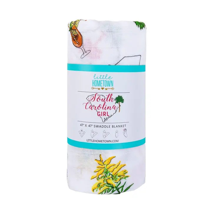 South Carolina Girl Swaddle Blanket