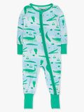 Alligator Adventure Convertible One Piece Pajama - Bamboo Viscose