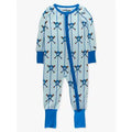 Blue Batter Up Convertible One Piece Pajama - Bamboo Viscose