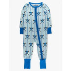 Blue Batter Up Convertible One Piece Pajama - Bamboo Viscose