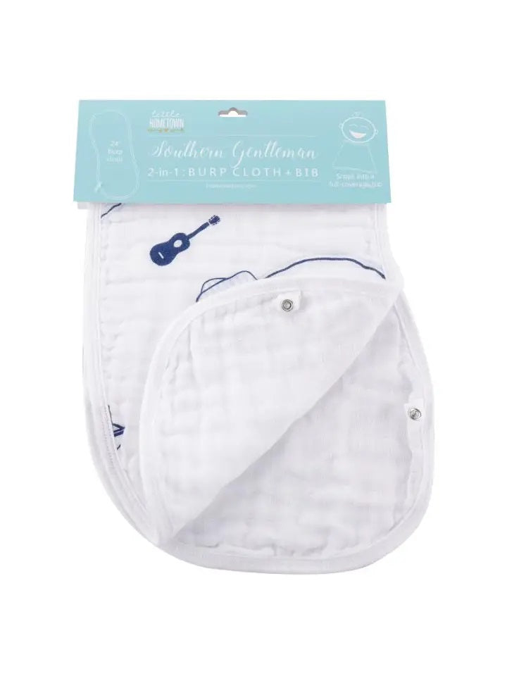 2 In 1 Burp Bib Southern Gent