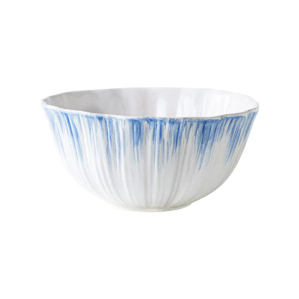 Vietri Bari Blue And White Serving Bowl