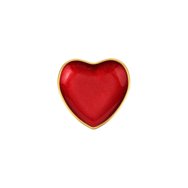 Vietri Baroque Glass Red Heart Cocktail Plate