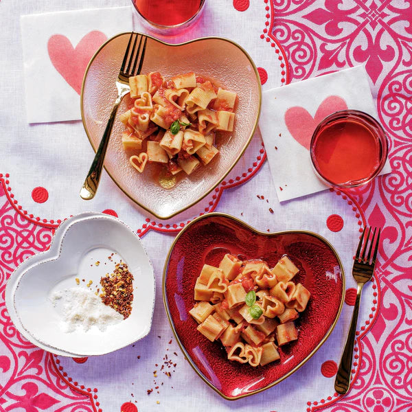 Vietri Baroque Pink Heart Salad Plate