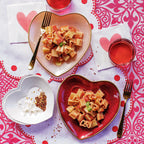 Vietri Baroque Pink Heart Salad Plate