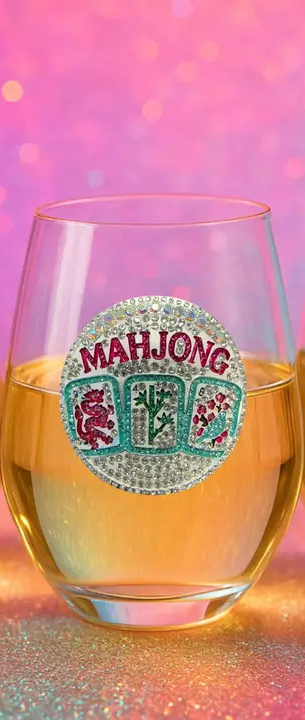 Jeweled Stemless Wine Glass