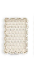 All Weather Wicker Scallop Edge Tray