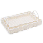 All Weather Wicker Scallop Edge Tray