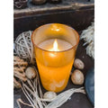 3x6 Amber Glass Moving Flame Candle
