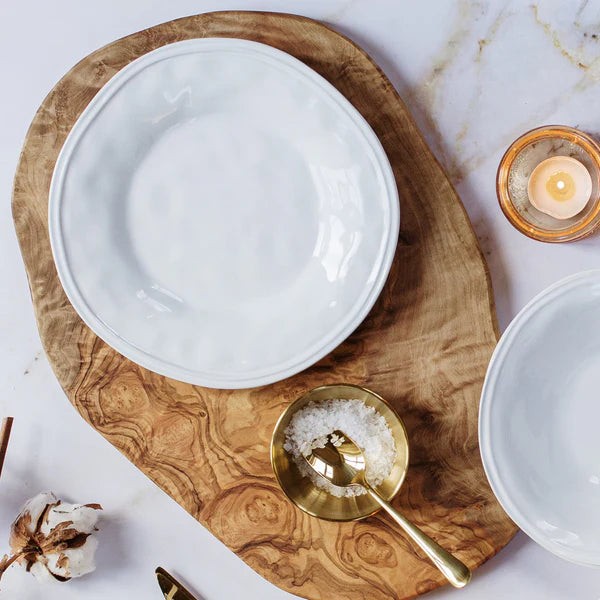 Vietri Aria White Salad Plate