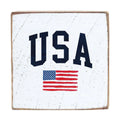 USA Flag Block Sign