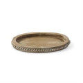 Beaded Wood Oval Tray