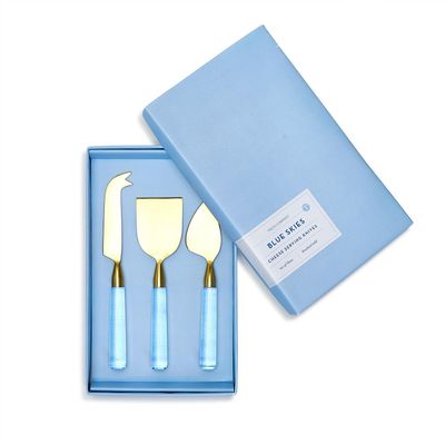 Blue Skies Cheese Knives Gift Box