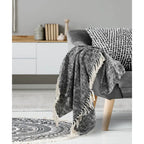 Boho Chambray Throw Navy
