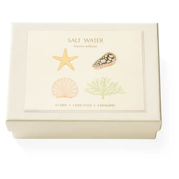 Karen Adams Boxed Notecards  Saltwater