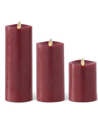 Burgandy Luminara Candles