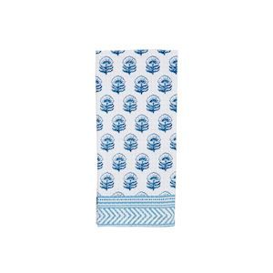 Blue Block Print Towels