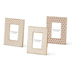 Brown And White Tiled Photo Frame