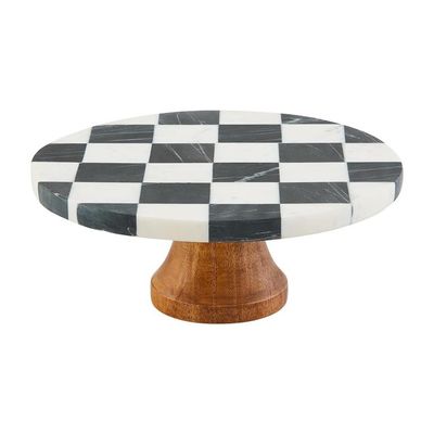 Black And White Checkered Pedestal