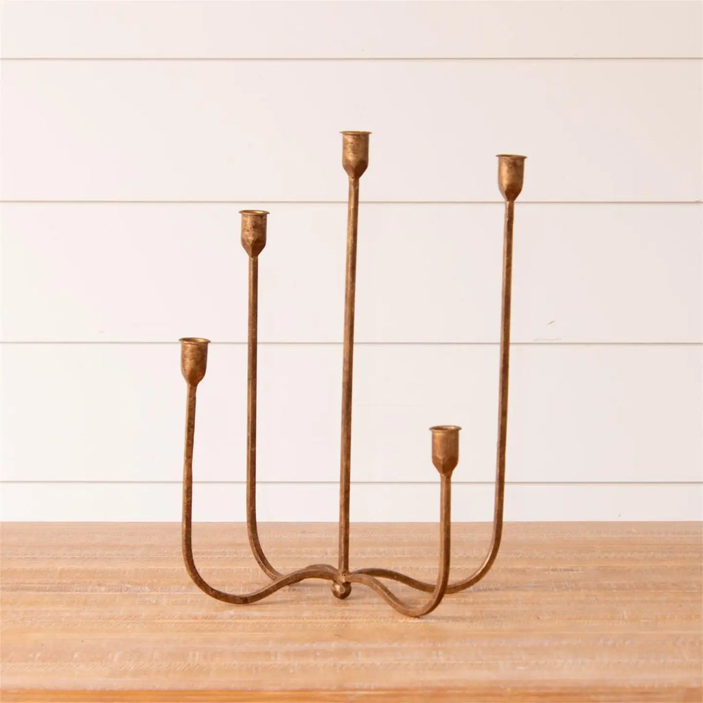 Hand Forged Metal Candlelabra