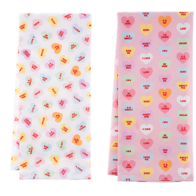 Candy Heart Tea Towel