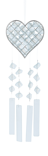 Sea Glass Heart Windchime