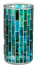 Mosaic Glass Pillar Holder - Large