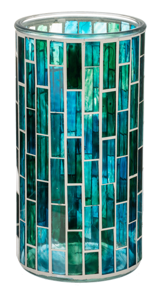 Mosaic Glass Pillar Holder - Large