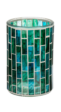 Mosaic Glass Pillar Holder Small