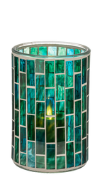 Mosaic Glass Pillar Holder Small