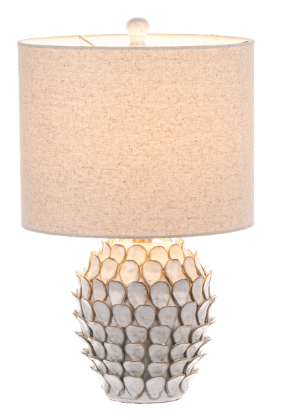 Grey Reactive Glass Shell Tabletop Lamp